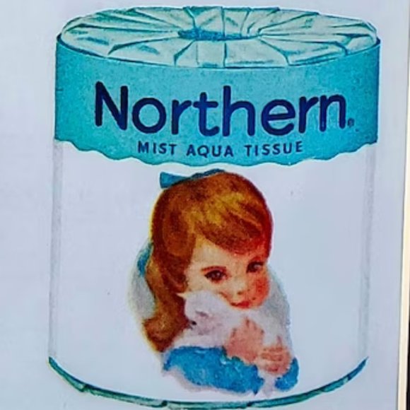 Vtg FRAMED w/ Glass Frances Hook Prints Northern Tissue Iconic Advertising - Picture 6 of 6